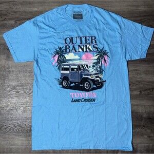 Toyota Outer Banks Land Cruiser T Shirt Blue And Pink Size Medium M